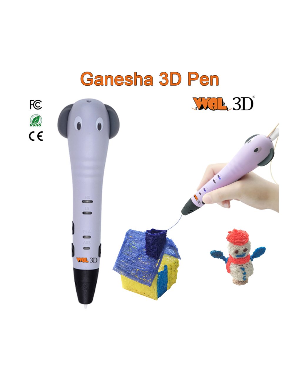 Ganesha 3d Pen Grey