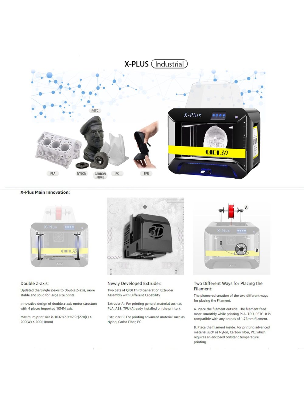 X-Plus Large Size, Intelligent Industrial Grade 3D Printer - Image 3
